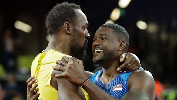 Final test: Justin Gatlin upstaged Usain Bolt in the latter's final solo race, taking gold.