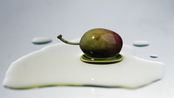 Extra virgin olive oil is the juice squeezed from fresh olives.