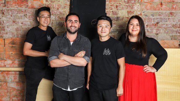 Hanoi Hannah Elsternwick executive chef Anthony Choi, co-owner Simon Blacher, head chef Joon Song and venue manager Kat Solomon.
