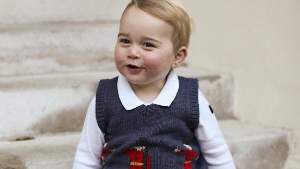 Prince George at Kensington Palace, London.