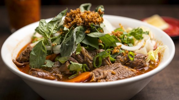 Cambodian five-spice noodle soup.