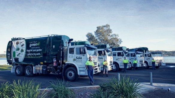 Lake Macquarie City Council's green waste fleet.