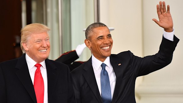 President-elect Donald Trump and US President Barack Obama prior to the inauguration.