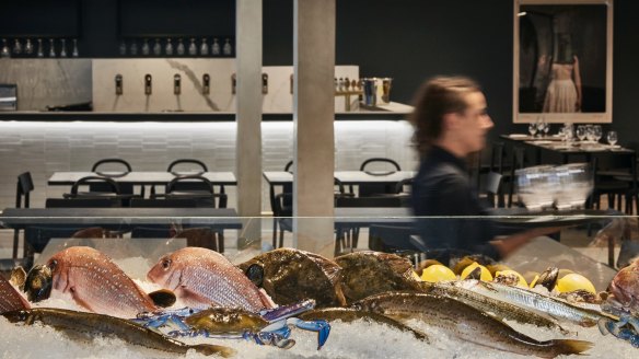 The open kitchen at Wilson & Market at Prahran Market.