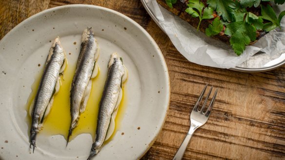 White anchovies at the short-lived Harvest.