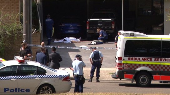 Police at the scene of Hamad Assaad's shooting in October, 2016.