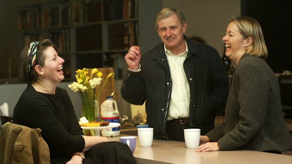 Anna Burke with former Labor MPs Nicola Roxon and Simon Crean in 2003.