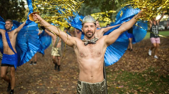Performers rehearse their routines ahead of Mardi Gras.