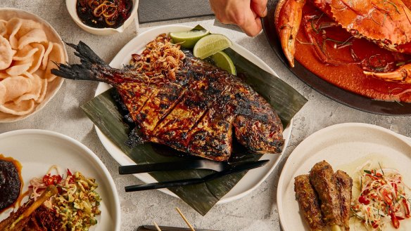 Whole fish, mud crab and other large dishes  make Kata Kita a good option for groups.