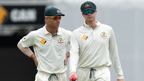 Australia's David Warner and captain Steve Smith.