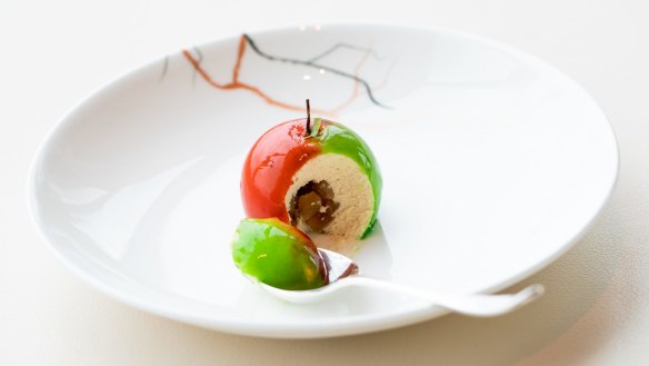 The signature Core apple dessert is available to order in the bar.