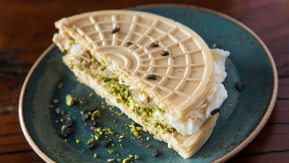 At Cuppa Turca, Turkey's stretchy ice-cream dondurma is sandwiched between wafers, baklava and more.
