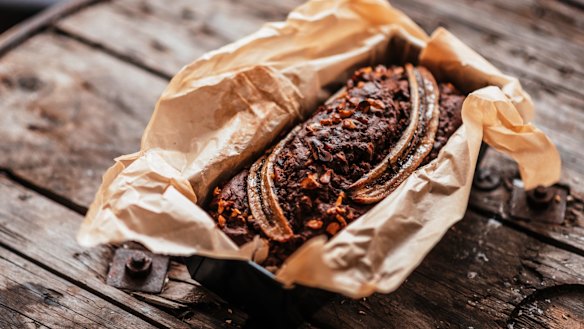 Banana bread - cake for breakfast