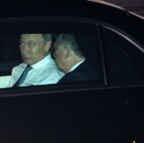 Off to the G20: Putin arrives in Brisbane.