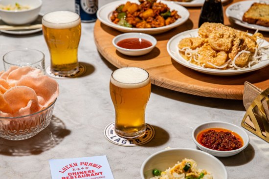 A schooner of session lager suits the retro Australian-Chinese cuisine.