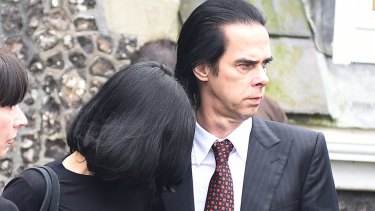 Nick Cave and Susie Bick at the inquest into their son's death.