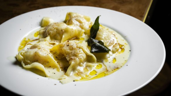 Ravioli di gamberi.