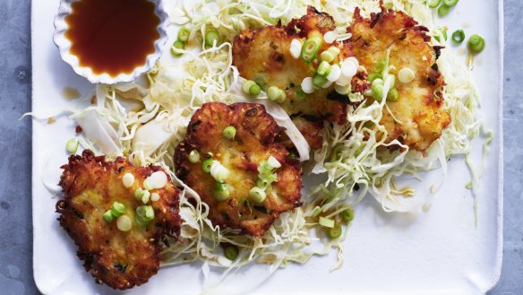 Japanese fritters with yuzu dressing.