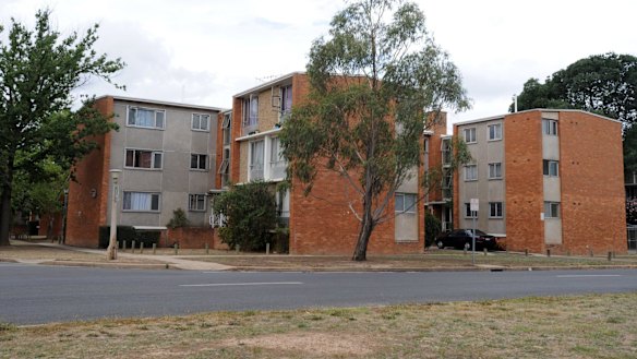 The Northbourne Flats on Northbourne Avenue, being demolished to make way for redevelopment.