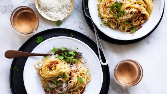 Adam Liaw's classic carbonara.