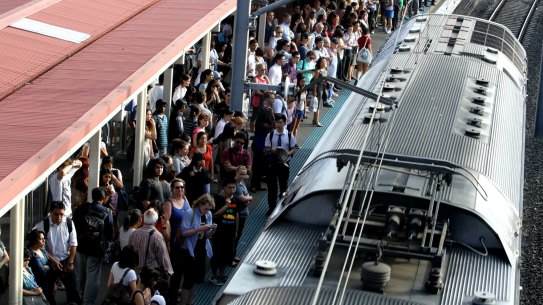 There are no lifts at the busiest platforms at Redfern Station.
