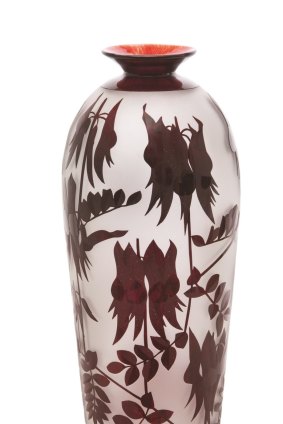A Sturt Desert Pea vase by Amanda Louden, 2006, at Government House