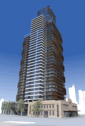 The vacant 1070-square-metre block at 404-418 Spencer Street, next door to 420 Spencer St which is being redeveloped (pictured), is expected to be bought by a developer.