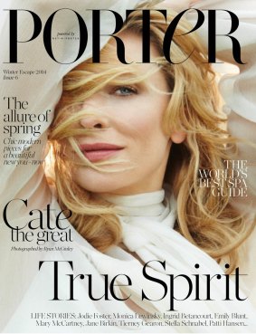 Blanchett on the new cover of Porter.