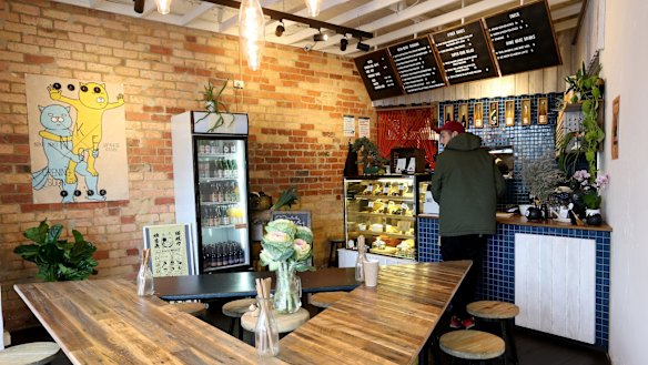 The interior of Neko Neko Japanese restaurant in Fitzroy.