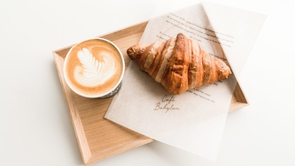 The cafe is coffee-focussed with croissants and pastries.