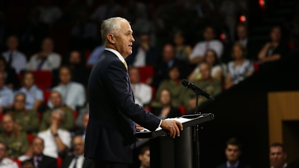 Prime Minister Malcolm Turnbull launches the Defence white paper.