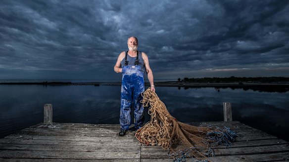Phil McAdam is the third generation of his family to work as a commercial fisherman in Port Phillip Bay: "It's not a job, it's a way of life."