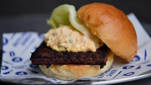 Luxurious: Blood sausage and devilled egg breakfast bun.