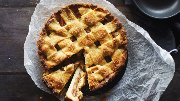 Leave the peel on the apples for this lattice-topped pie.