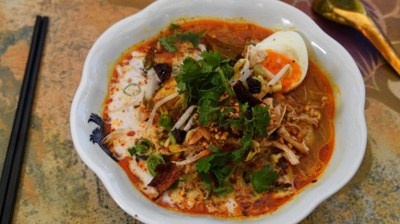 Thai ramen: Beef laksa is available at lunch.