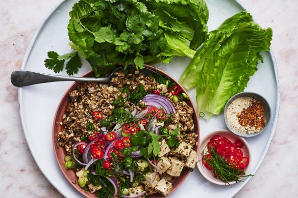 Adam Liaw's mushroom larb