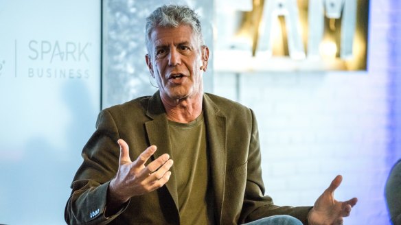 The late TV personality, writer, and entrepreneur Anthony Bourdain. 