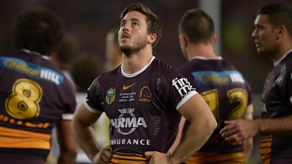 Chance for redemption: Ben Hunt stands dejected after the 2015 NRL Grand Final.