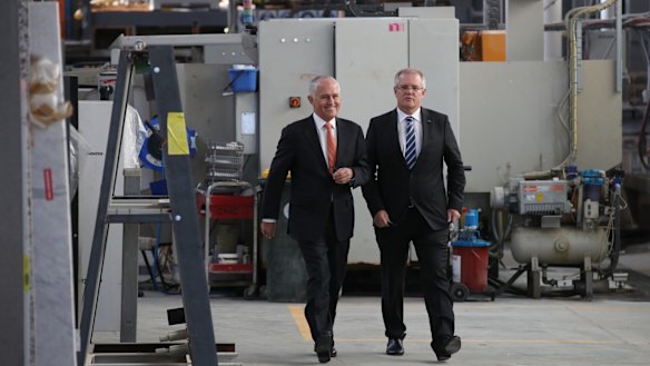 Prime Minister Malcolm Turnbull and Treasurer Scott Morrison visited Pacific Stone in Canberra