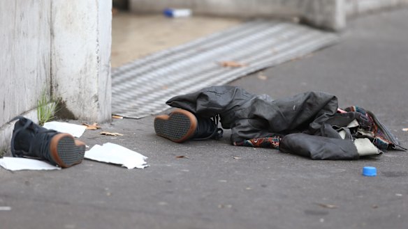 Discarded shoes outside the Bataclan theatre.