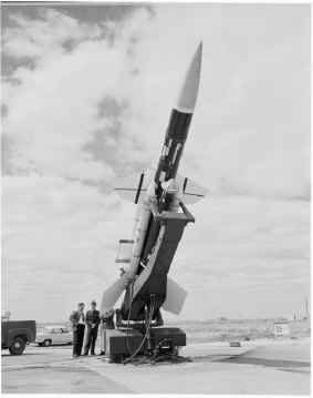 Bloodhound missile at Woomera Range. 