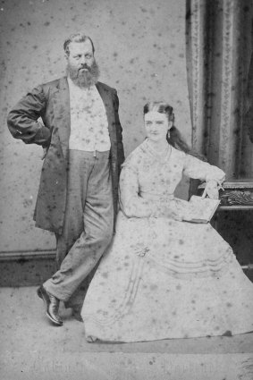 Newlyweds Harry and Maud Berridge in 1869; it was hard for them to be separated.