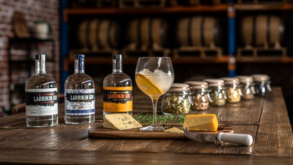 Larrikin gins at Kilderkin Distillery.