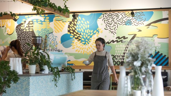 Humble Rays is a pastel and plant-strung student hang-out in Carlton.
