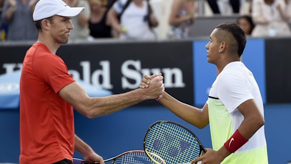 Kyrgios beat Ivo Karlovic in the second round.
