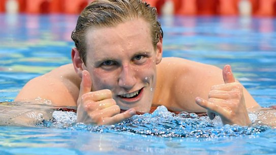 Keeping his cool: Mack Horton.