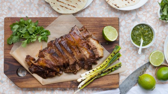 Slow-cooked beef brisket for tacos.