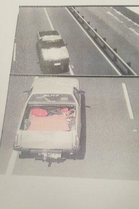 Police are looking for this grey Ford ute in relation to the murder of David Hanson.