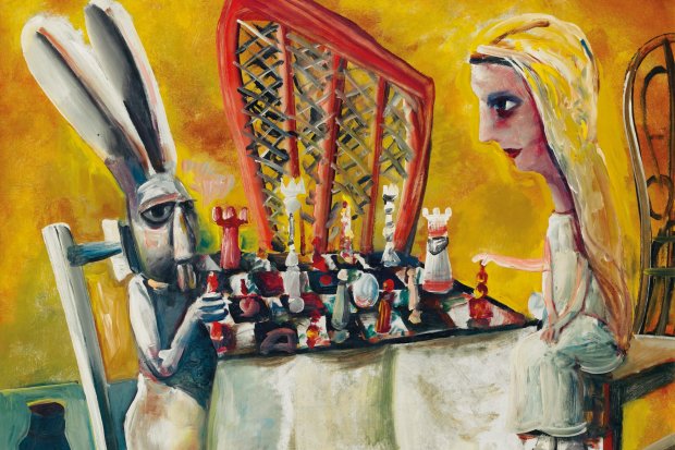 Colourful Charles Blackman Bunny Shows Up Late