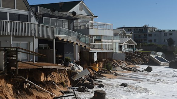 Storms wreaked havoc along the Collaroy coast earlier this year. 